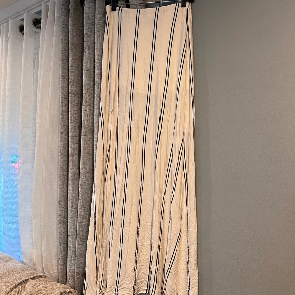 Striped maxi skirt